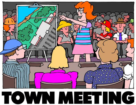 community meeting cartoon